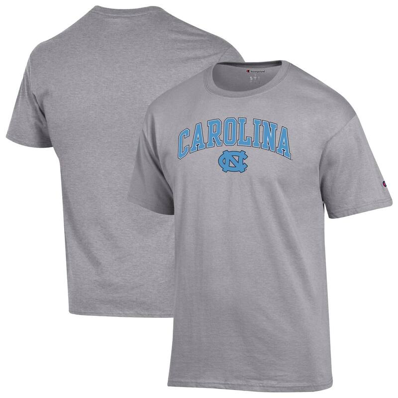 チャンピオン メンズ トップス Tシャツ ロゴ ヒール Men'sChampion Heather Gray North Carolina Tar Heels Arch Over Logo T-Shirt Unc Grey グレー|ReVida 店