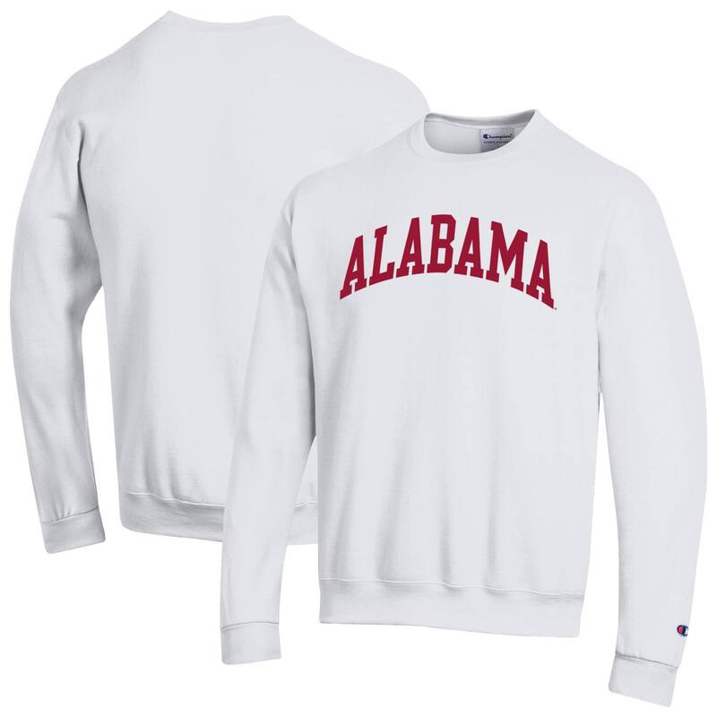 チャンピオン メンズ トップス Tシャツ スウェット フリース Men's Champion White Alabama Crimson Tide Basic Arch Fleece Pullover Sweatshirt Ala White ホワイト