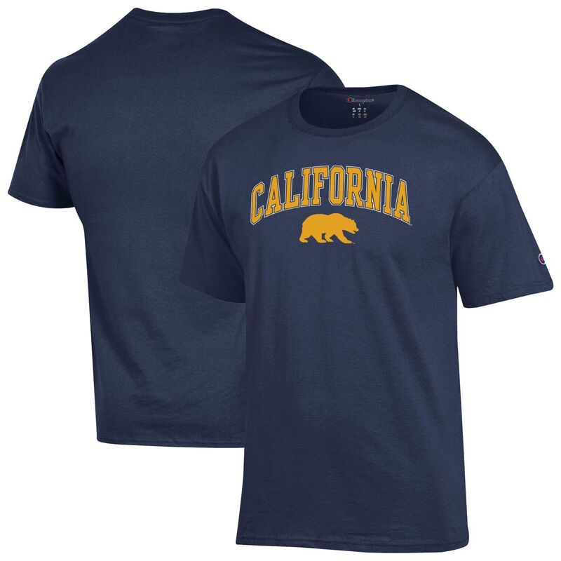 チャンピオン メンズ トップス Tシャツ ロゴ Men'sChampionavy Cal Bears Arch Over Logo T-Shirt Cal Navy ネイビー|ReVida 店