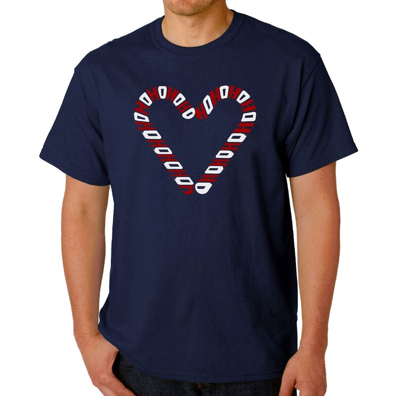 エルエーポップアート メンズ トップス ティーシャツ 天使の都市 Pop Art Candy Canes - Men\u0027s Word Art-Shirt Navy 米国海軍 Tシャツ・カットソー-メンズファッション-トップス