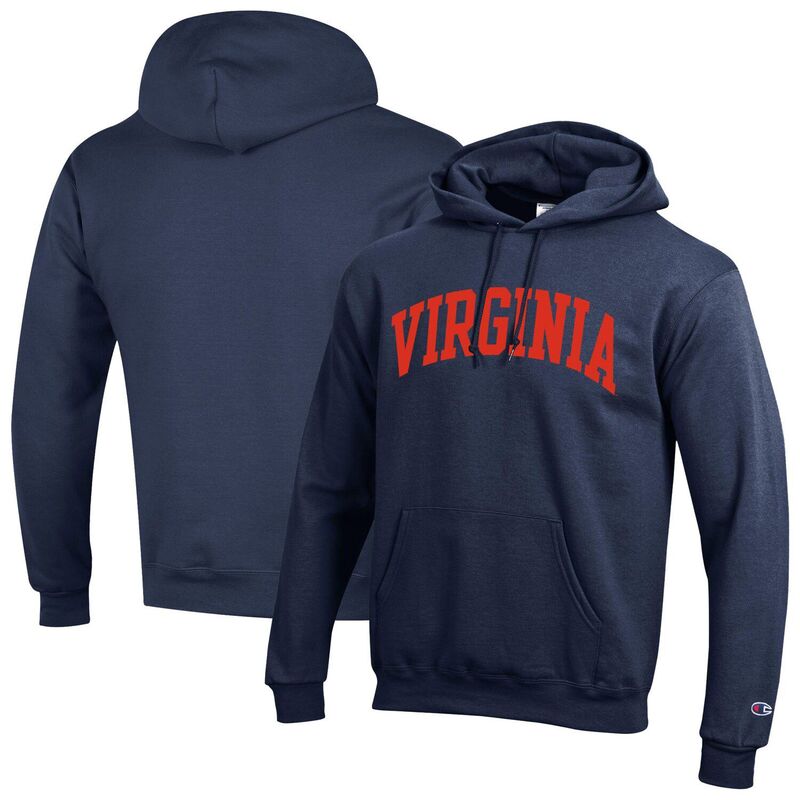 チャンピオン メンズ トップス Tシャツ フリース パーカー Men's Championavy Virginia Cavaliers Basic Arch Fleece Pullover Hoodie Uva Navy ネイビー