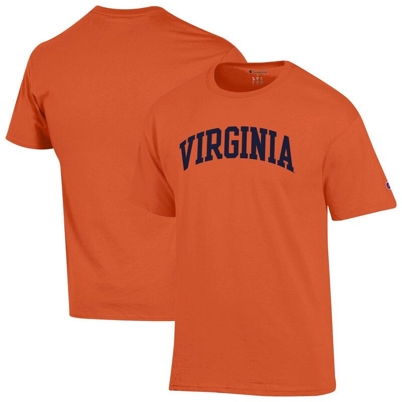 チャンピオン メンズ トップス Tシャツ Men's Champion Orange Virginia Cavaliers Basic Arch T-Shirt Uva Orange オレンジ｜ReVida 店