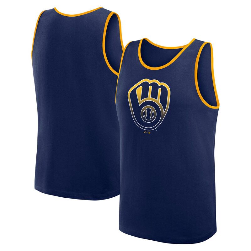 アンブランデッド メンズ トップス Tシャツ Unbranded Men's Navy Milwaukee Brewers Unmatched Success Tank Top Brw Navy ネイビー