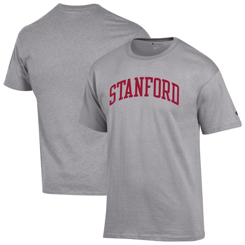 チャンピオン メンズ トップス Tシャツ Men's Champion Heather Gray Stanford Cardinal Basic Arch T-Shirt Stf Grey グレー|ReVida 店