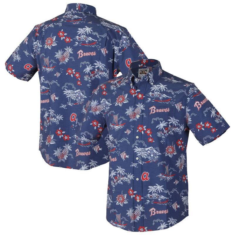 レインスプーナー メンズ トップス Tシャツ ダウン Men's Reyn Spooner Blue Atlanta Braves Kekai Button-Down Shirt Brv Blue ブルー