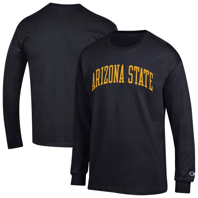 チャンピオン メンズ トップス Tシャツ Men's Champion Black Arizona State Sun Devils Basic Arch Long Sleeve T-Shirt Asu Black ブラック