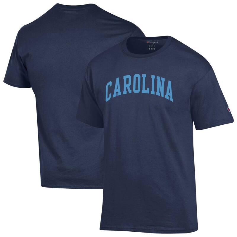 チャンピオン メンズ トップス Tシャツ ヒール Men's Championavy North Carolina Tar Heels Basic Arch T-Shirt Unc Navy ネイビー|ReVida 店