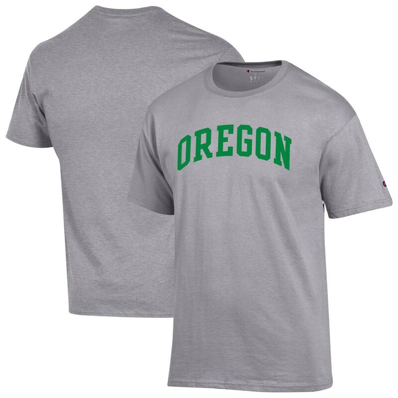 チャンピオン メンズ トップス Tシャツ Men's Champion Heather Gray Oregon Ducks Basic Arch T-Shirt Uoo Grey グレー｜ReVida 店