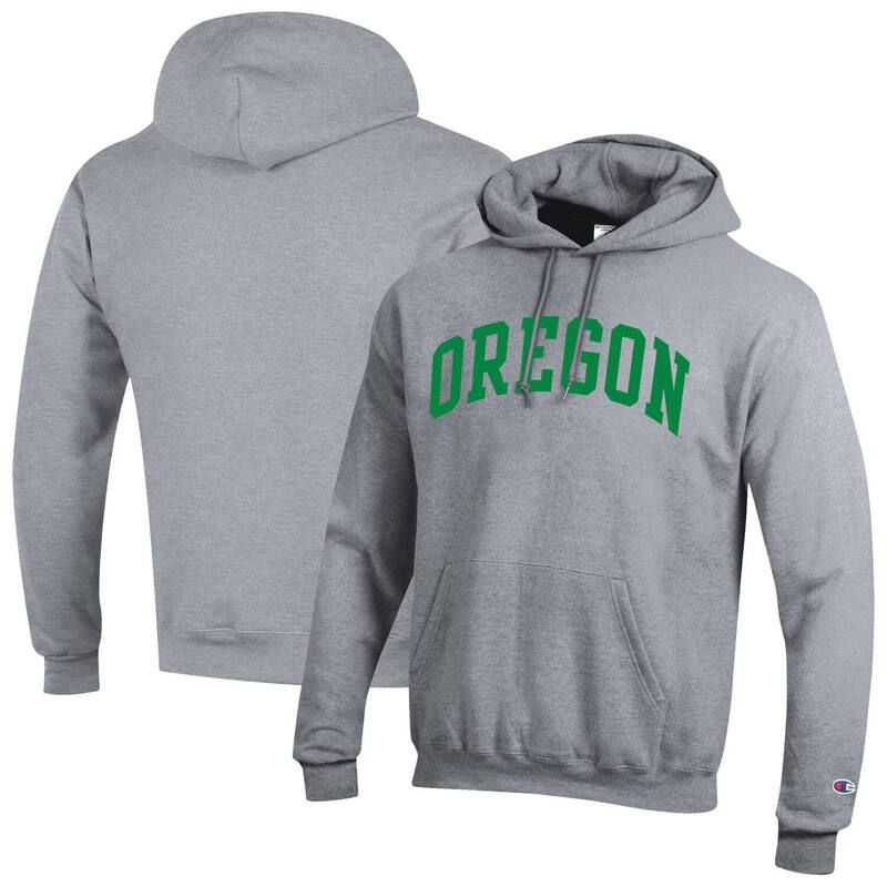 チャンピオン メンズ トップス Tシャツ フリース パーカー Men's Champion Heather Gray Oregon Ducks Basic Arch Fleece Pullover Hoodie Uoo Grey グレー
