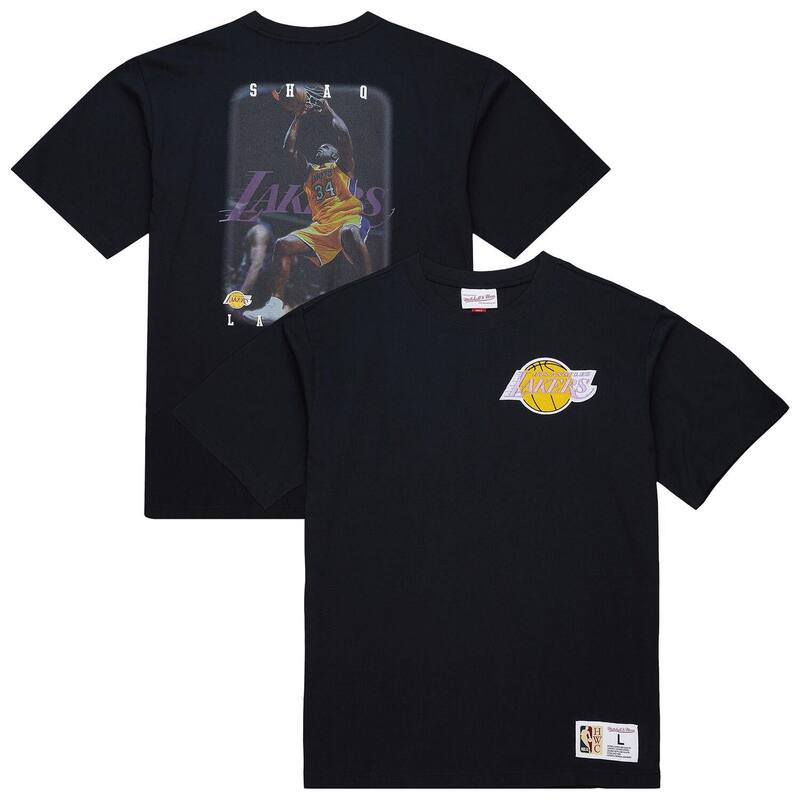 ミッチェル&ネス メンズ トップス Tシャツ Men'sMitchell & Nesshaquille O'Neal Black Los Angeles Lakers Hardwood Classics NBA Legends T-Shirt Lak Black ブラック