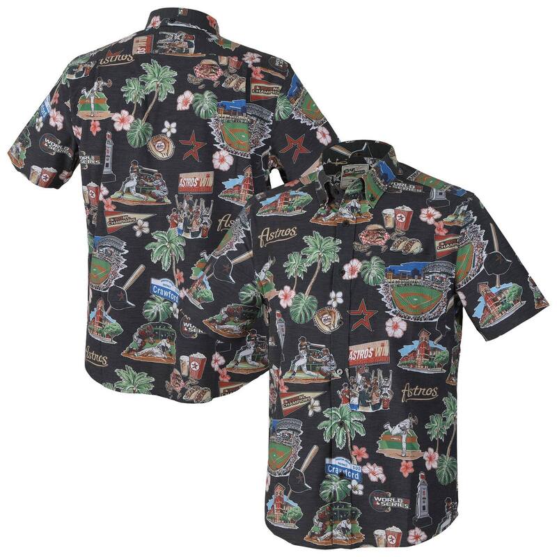 レインスプーナー メンズ トップス Tシャツ ダウン Men'sReyn Spooner Black Houston Astroscenic Tri-Blend Button-Down Shirt Ast Black ブラック