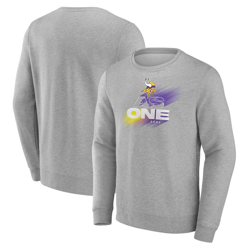 アンブランデッド メンズ トップス Tシャツ スウェット Unbranded Men's Gray Minnesota Vikings As One Skol Pullover Sweatshirt Mvk Grey グレー