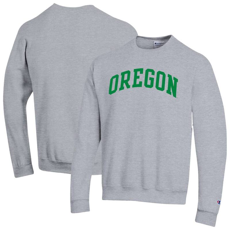 チャンピオン メンズ トップス Tシャツ スウェット フリース Men's Champion Heather Gray Oregon Ducks Basic Arch Fleece Pullover Sweatshirt Uoo Grey グレー