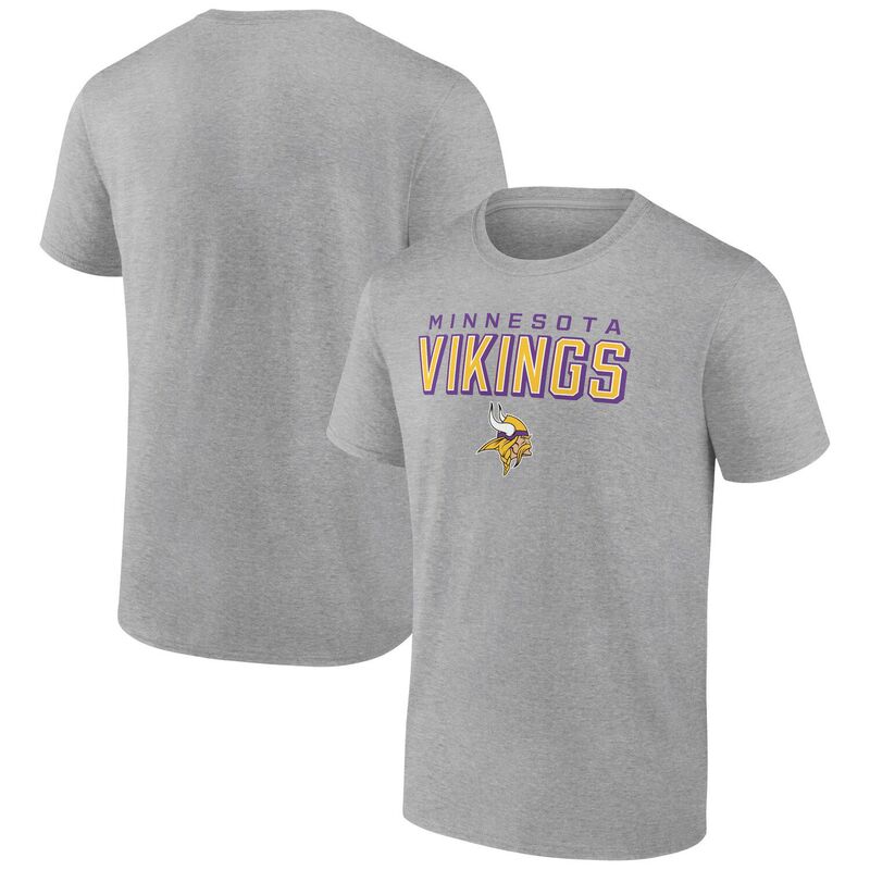 アンブランデッド メンズ トップス Tシャツ Unbranded Men's Heather Gray Minnesota Vikingswagger T-Shirt Mvk Grey グレー