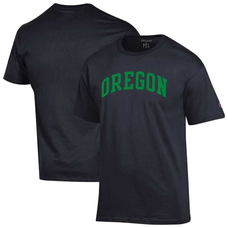 チャンピオン メンズ トップス Tシャツ Men's Champion Black Oregon Ducks Basic Arch T-Shirt Uoo Black ブラック｜ReVida 店