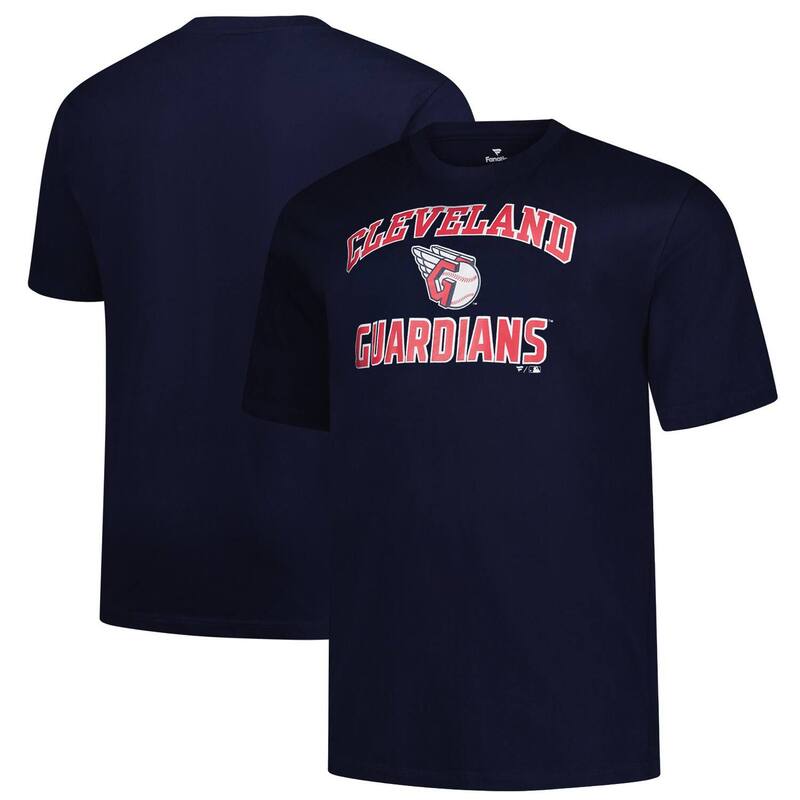 プロファイル メンズ トップス Tシャツ トール Men's Profile Navy Cleveland Guardians Big & Tall Heart & Soul T-Shirt Grd Navy ネイビー|ReVida 店