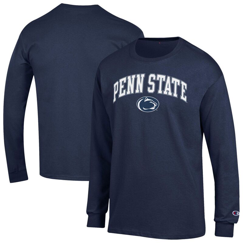 チャンピオン メンズ トップス Tシャツ ロゴ Men'sChampionavy Penn State Nittany Lions Arch Over Logo Long Sleeve T-Shirt Pst Navy ネイビー 9,734円