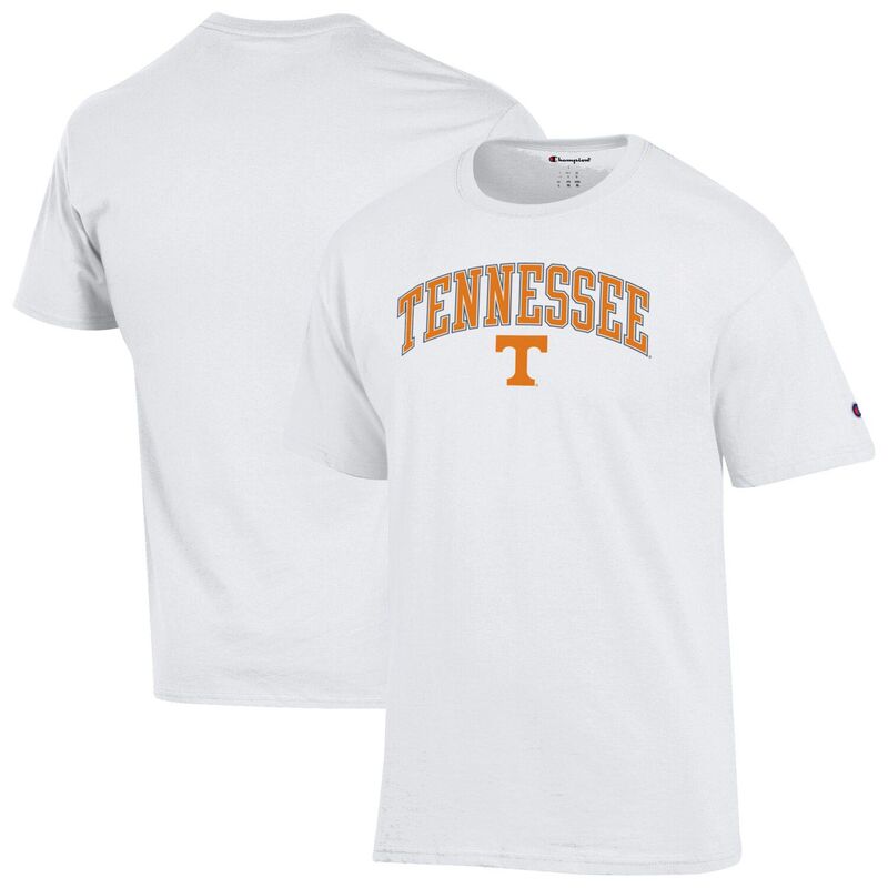 チャンピオン メンズ トップス Tシャツ ロゴ Men'sChampion Whitennessee Volunteers Arched Logo T-Shirten White ホワイト
