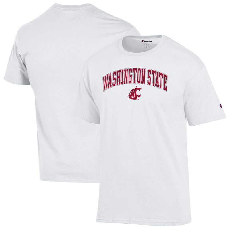チャンピオン メンズ トップス Tシャツ ロゴ Men'sChampion White Washington State Cougars Arched Logo T-Shirt Wsc White ホワイト