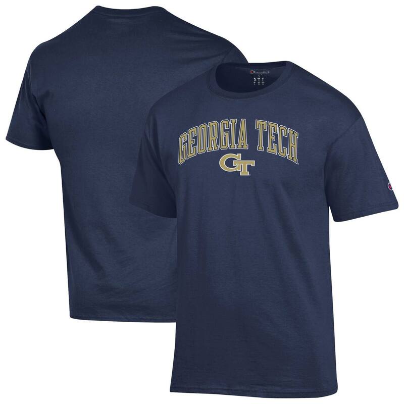 チャンピオン メンズ トップス Tシャツ ロゴ ジャケット MenChampionavy Georgia Tech Yellow Jackets Arch Over Logo T-Shirt Nc2 Navy ネイビー
