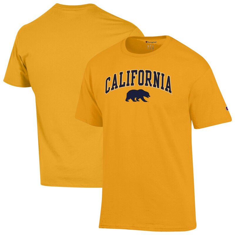 チャンピオン メンズ トップス Tシャツ ロゴ Men'sChampion Gold Cal Bears Arch Over Logo T-Shirt Cal Gold ゴールド｜ReVida 店