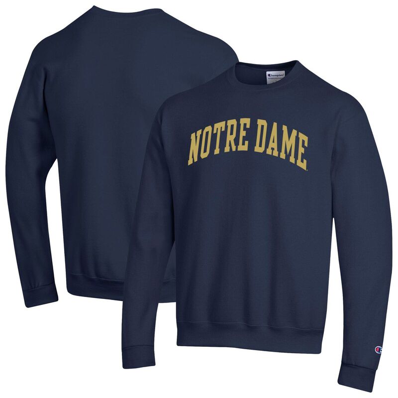 チャンピオン メンズ トップス Tシャツ スウェット フリース Men's Championavy Notre Dame Fighting Irish Basic Arch Fleece Pullover Sweatshirt Ntd Navy ネイビー