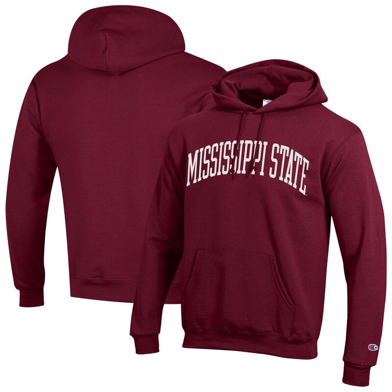 チャンピオン メンズ トップス Tシャツ フリース パーカー Men Champion Maroon Mississippi State Bulldogs Basic Arch Fleece Pullover Hoodie Mst Red レッド