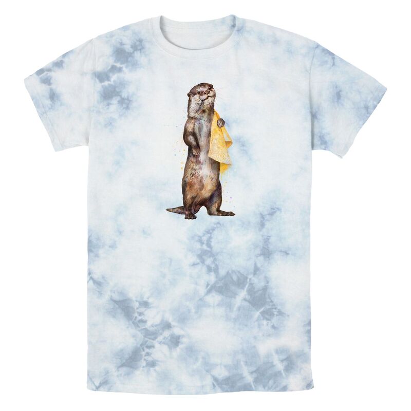 アニメキャラクター メンズ トップス Tシャツ グラフィック Licensed Character Men's Otter Chillingraphic Tee White Blue ホワイト