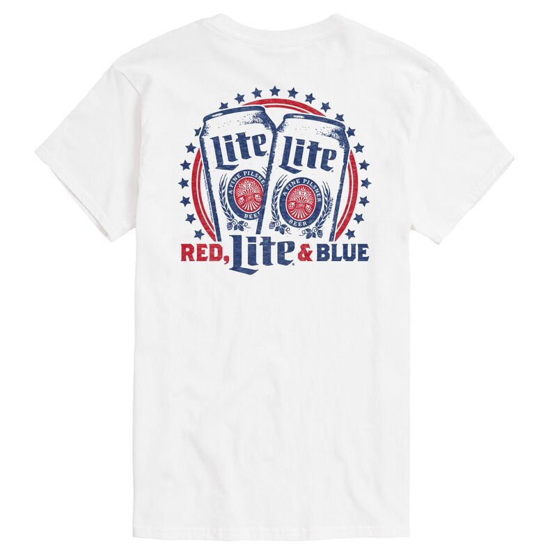 アニメキャラクター メンズ トップス Tシャツ トール グラフィック Licensed Character Big & Tall Miller Lite Red Lite And Blue Graphic Tee White ホワイト