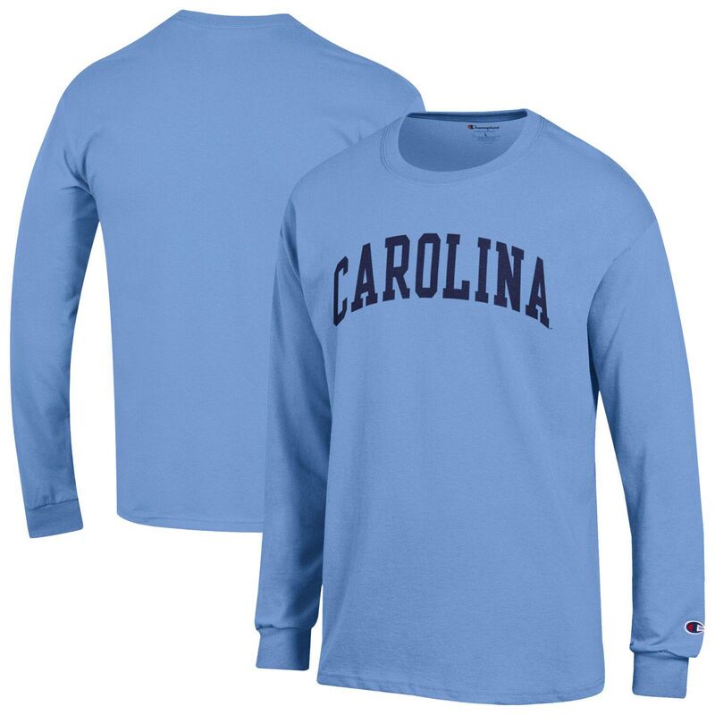 チャンピオン メンズ トップス Tシャツ ヒール Men's Champion Carolina Blue North Carolina Tar Heels Basic Arch T-Shirt Unc Light ブルー