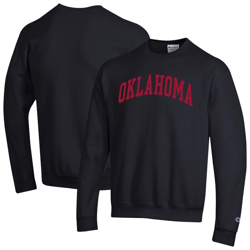 チャンピオン メンズ トップス Tシャツ スウェット フリース Men's Champion Black Oklahoma Sooners Basic Arch Fleece Pullover Sweatshirt Okl Black ブラック