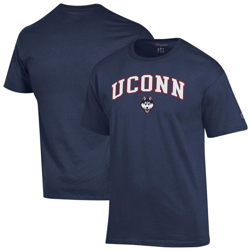 チャンピオン メンズ トップス Tシャツ ロゴ Men'sChampionavy UConn Huskies Arched Logo T-Shirt Conavy ネイビー｜ReVida 店 8,840円