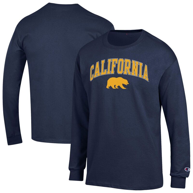 チャンピオン メンズ トップス Tシャツ ロゴ MenChampionavy Cal Bears Arch Over Logo Long Sleeve T-Shirt Cal Navy ネイビー