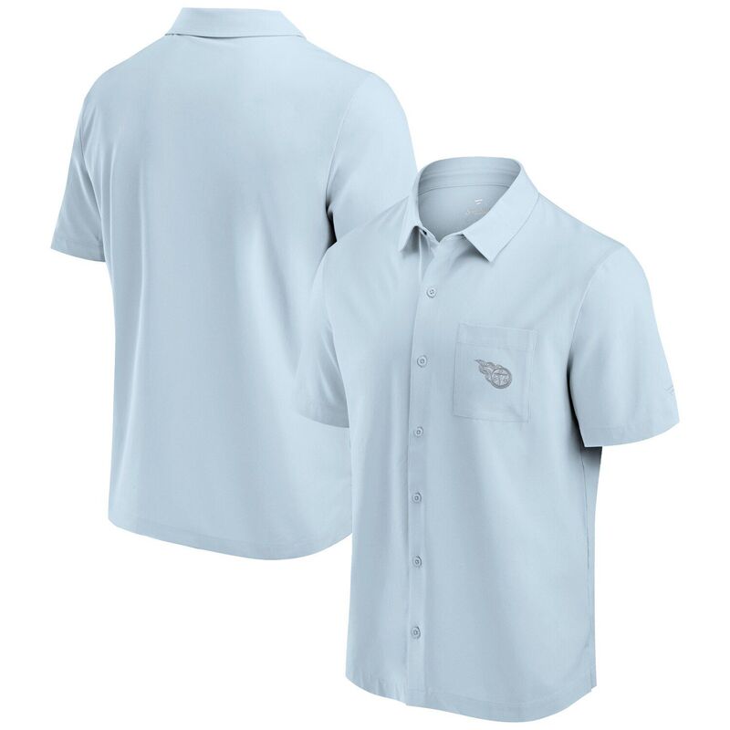 【送料無料】 ファナティクス メンズ Tシャツ トップス Men's Fanatics Light Blue Tennessee Titans Front Office Button-Up Shirt Ttn Light