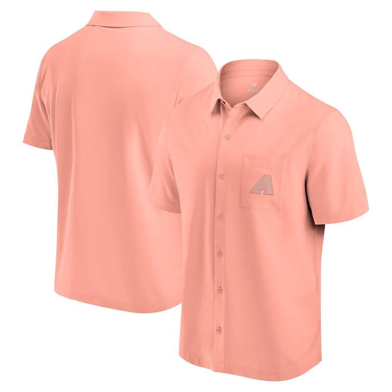 【送料無料】 ファナティクス メンズ Tシャツ トップス Men Fanatics Coral Arizona Diamondbacks Front Office Button-Up Shirt Dbk Pink O