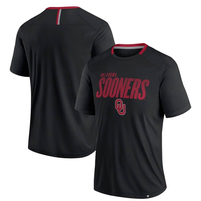 【送料無料】 ファナティクス メンズ Tシャツ トップス Men's Fanatics Black Oklahoma Sooners Defender Fade Slant T-Shirt Okl Black