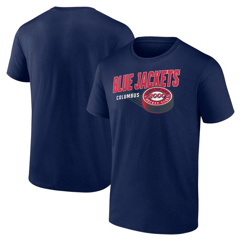 ファナティクス メンズ トップス Tシャツ ジャケット グラフィック Men's Fanatics Columbus Blue Jackets Biscuit Puck Graphic Tee Blj Navy ネイビー 6,275円