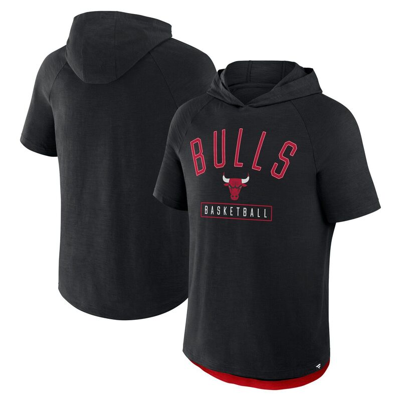 ファナティクス メンズ トップス Tシャツ Men's Fanatics Black Chicago Bulls Pass Legend Hooded T-Shirt Bul Black ブラック