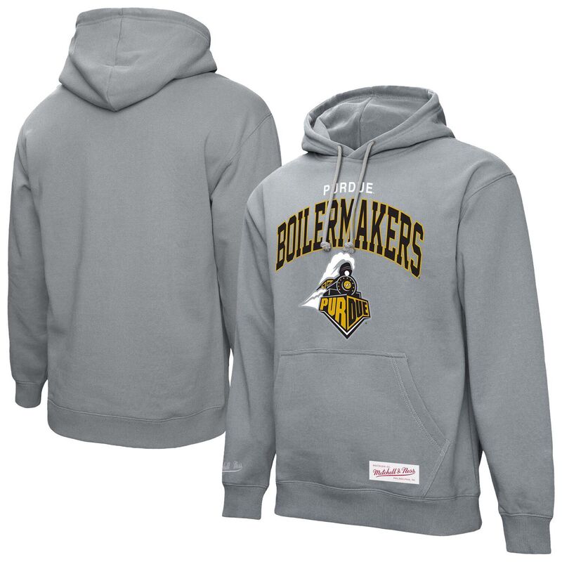 ミッチェル&ネス メンズ トップス Tシャツ パーカー Men's Mitchell & Ness Heather Gray Purdue Boilermakers Classic Arch Pullover Hoodie Prd Grey グレー