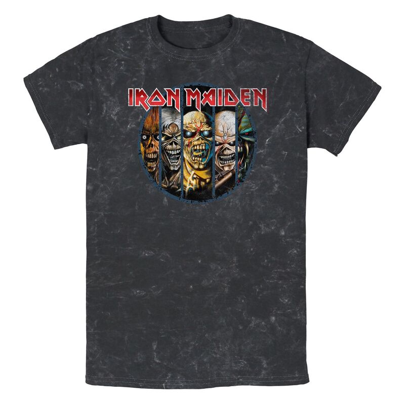 アニメキャラクター メンズ トップス Tシャツ グラフィック Licensed Character Men's Iron Maiden Facestamp Graphic Tee Black ブラック