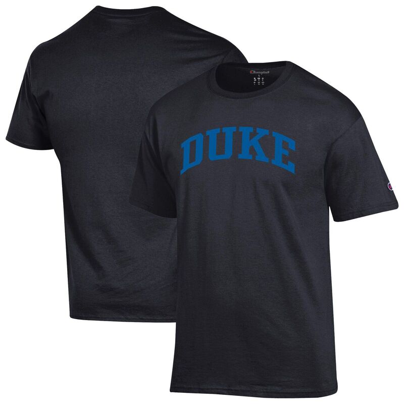 チャンピオン メンズ トップス Tシャツ Men's Champion Black Duke Blue Devils Basic Arch T-Shirt Duk Black ブラック
