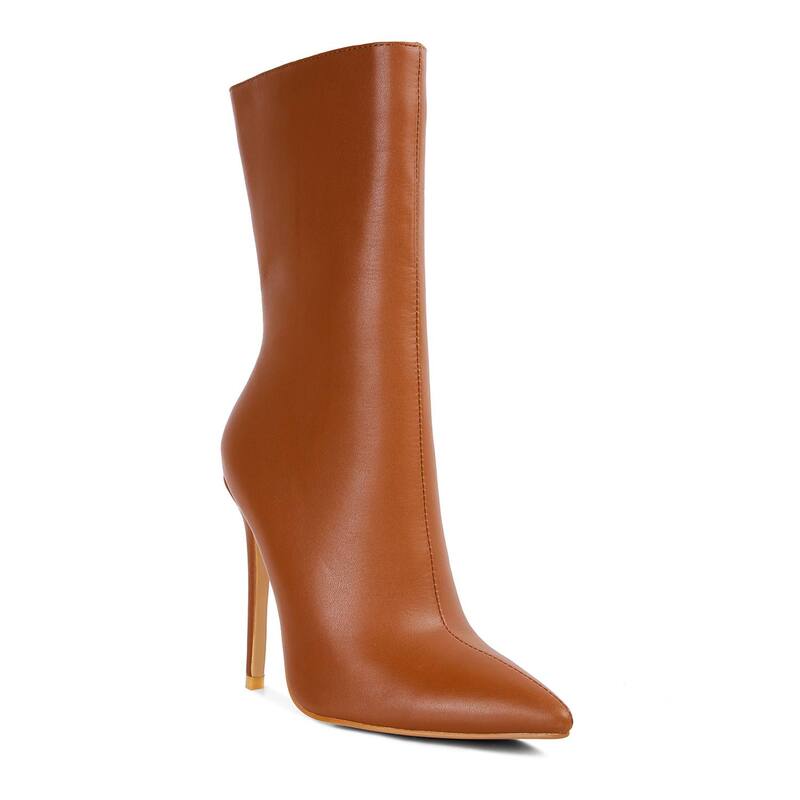 ロンドンラグ レディース シューズ ブーツ・レインブーツ アンクル London Rag Micah Women\'stiletto High Ankle Boots Tan タン