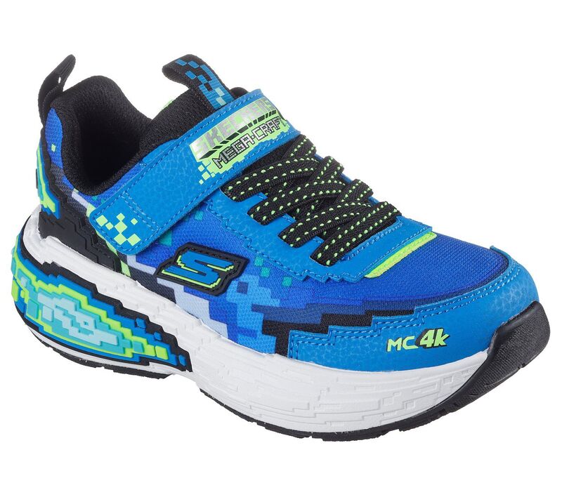 スケッチャーズ レディース シューズ スニーカー Skechers Mega-Craft 4K Boys\u0027 Sneakers Blue Lime 青み