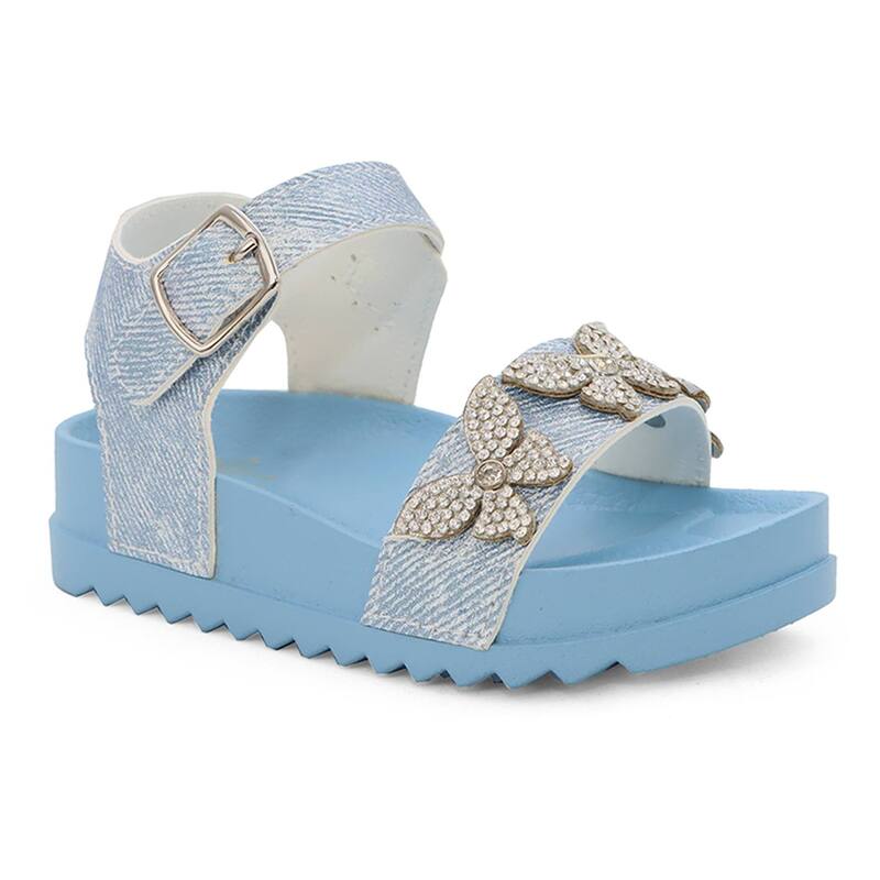 ヨキ レディース シューズ サンダル Yoki Lula Toddler Girls' Rhinestone Butterfly Sandals Denim デニム