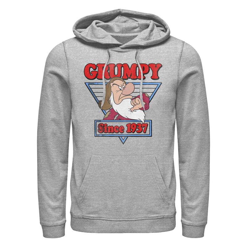 ディズニー メンズ トップス Tシャツ パーカー グラフィック Disney'snowhite And The Seven Dwarfs Grumpy Since 1937 Men's Graphic Hoodie Athletic Heather ヘザー