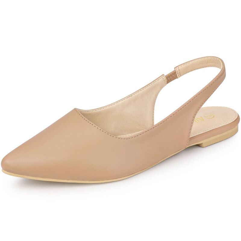 アレグラ ケー レディース シューズ サンダル ALLEGRA K Women's Pointed Toe Pumpslingback Flat Pumps Khaki カーキ｜ReVida 店 13,490円