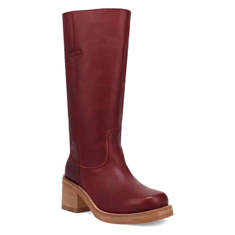 ディンゴ レディース シューズ ブーツ・レインブーツ レザー Dingo Vagabond Women's Leather Knee-High Boots Merlot｜ReVida 店