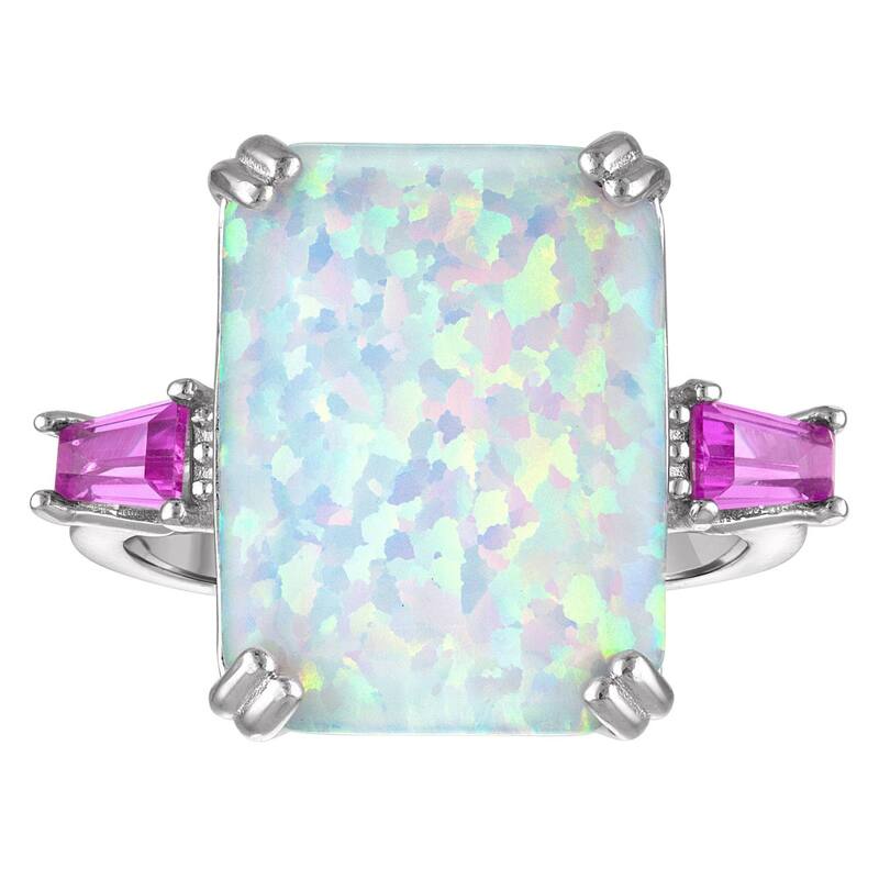 Designs by Gioelli レディース アクセサリー リング Designs by Gioelli Sterling Silver Opal Ring Sterling シルバー｜ReVida 店