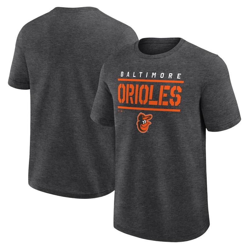 ファナティクス メンズ トップス Tシャツ Men's Fanatics Heather Charcoal Baltimore Orioles Top Notch T-Shirt Orl Charco チャコール