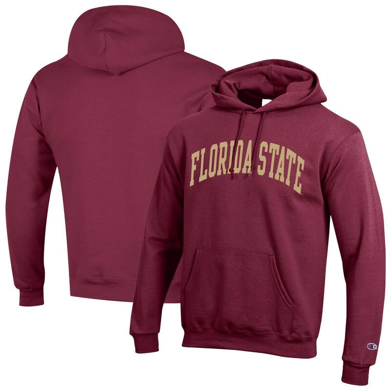 チャンピオン メンズ トップス Tシャツ フリース パーカー Men's Champion Garnet Florida State Seminoles Basic Arch Fleece Pullover Hoodie Fsu Red レッド
